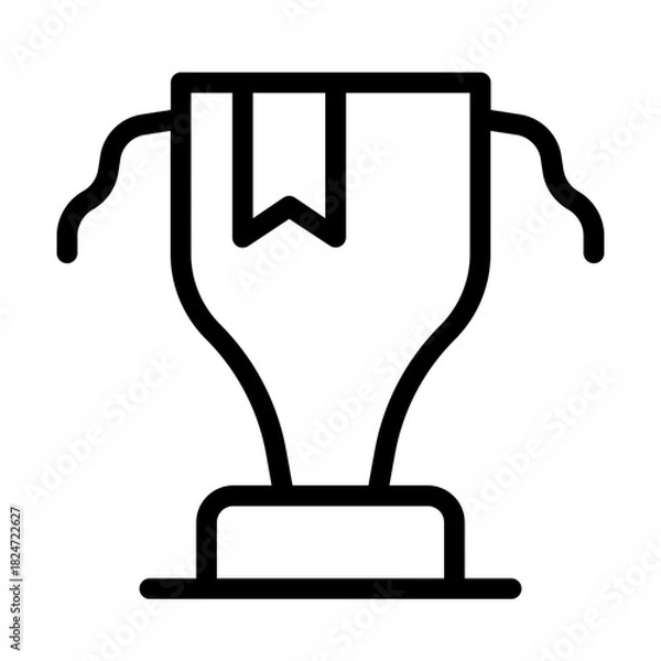 Obraz Simple trophy icon symbolizing victory achievement