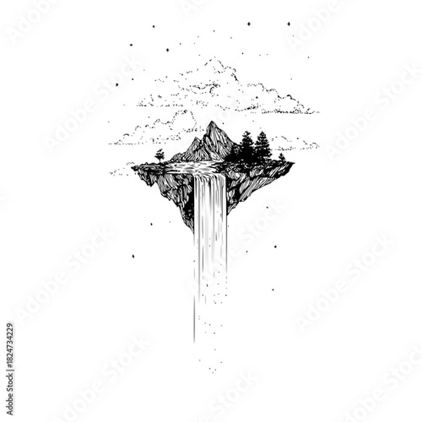 Fototapeta Solid Black Background - Abstract Dark Empty Space for Creative Design and Text Overlays