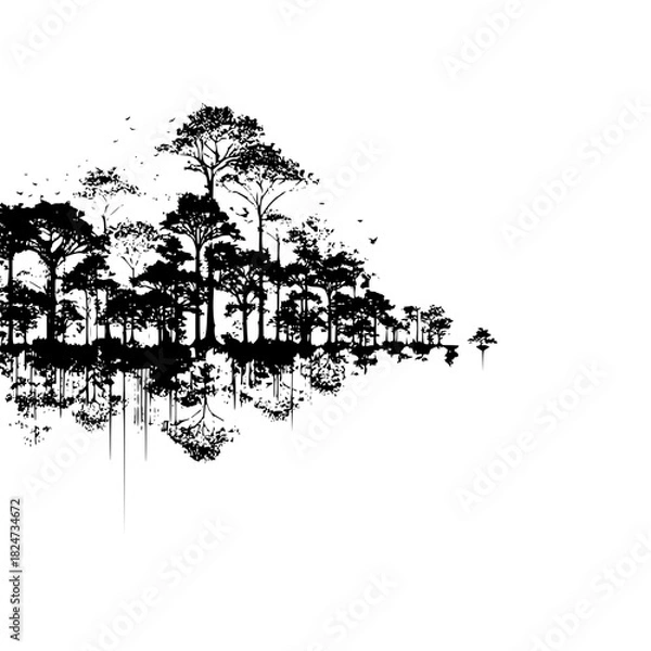 Fototapeta A completely dark and uniform black background with no discernible features or elements, suitable for various design applications.