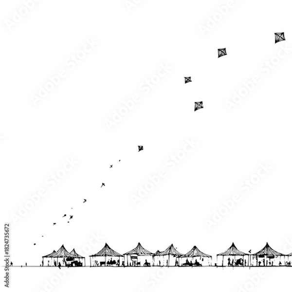 Fototapeta A solid dark void creating a dramatic and minimalist backdrop for various creative uses