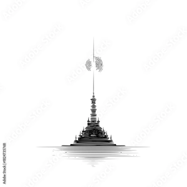 Fototapeta Minimalist Deep Black Background with Blank Empty Copy Space for Creative Design Projects