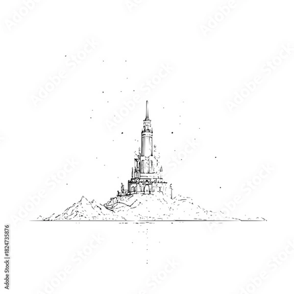 Fototapeta Abstract black background with deep darkness, providing an empty minimalist canvas for design and conceptual projects.