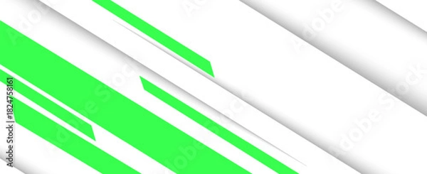 Obraz green curve on white background. vector illustration