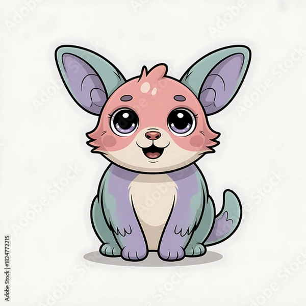 Fototapeta 
Adorable Pastel Puppy Character with Big Ears.generative ai

Short Description
A charming pastel-colored puppy with oversized ears, bright eyes, and a happy expression. A whimsical and cute character