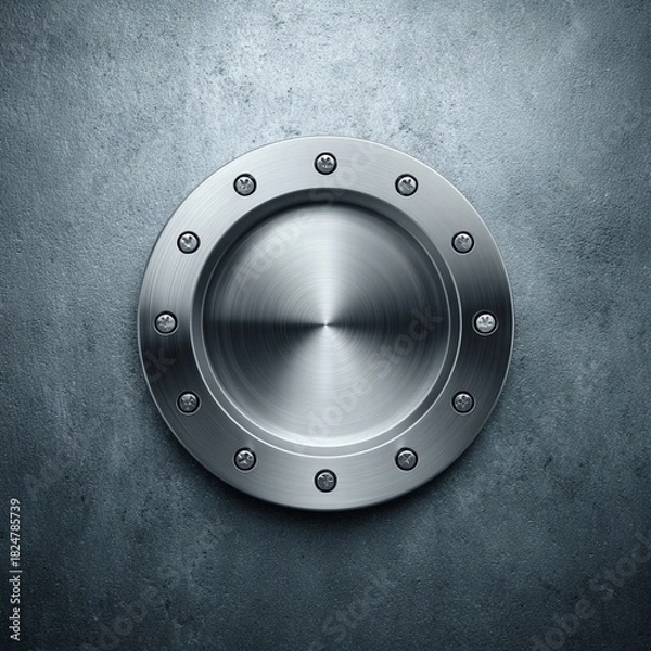 Obraz Brushed Metal Circular Pattern on Radial Texture