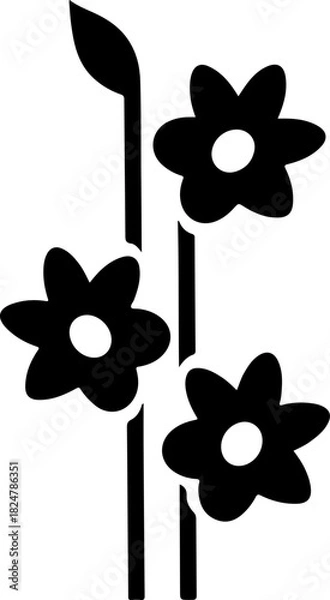 Obraz Elegant Floral Silhouette Pattern