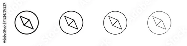 Fototapeta Navigation icons vector logo illustration simple design. Web UI design.