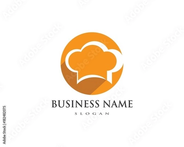 Obraz  Chef hat Logo icon flat design