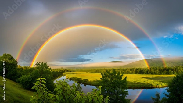 Fototapeta Double rainbow