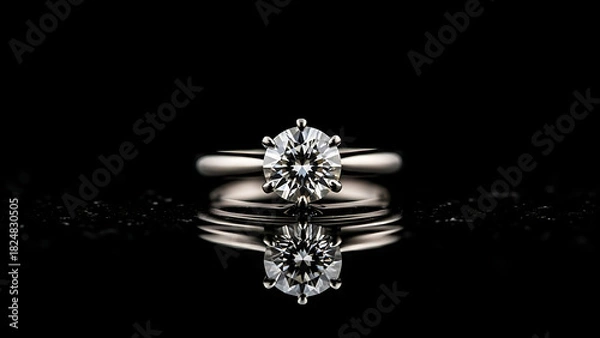 Fototapeta Ring on black