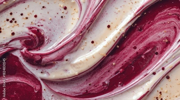 Obraz Abstract swirls of red and creamy white texture for artistic backgrounds