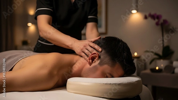 Fototapeta Head massage