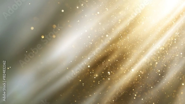 Obraz Abstract golden light rays and particles background for design elements