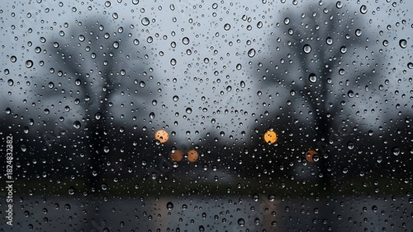 Fototapeta Rain on glass