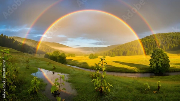 Fototapeta Double rainbow