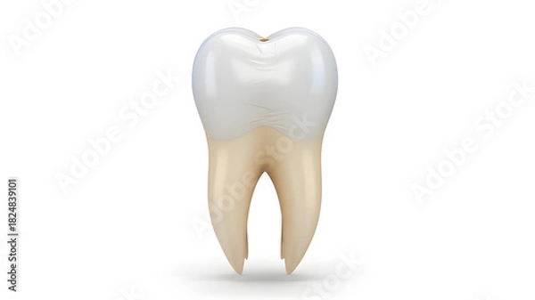 Fototapeta 3d tooth model isolated on white background