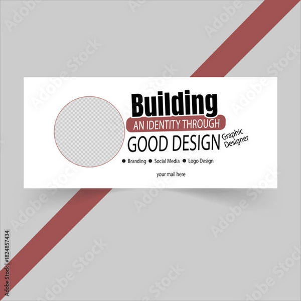 Obraz Clean, Professional & Minimal Facebook  Banner/Cover Design Template.