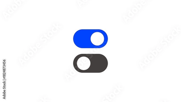 Obraz Toogle switch blue and grey for button enabling and disabling