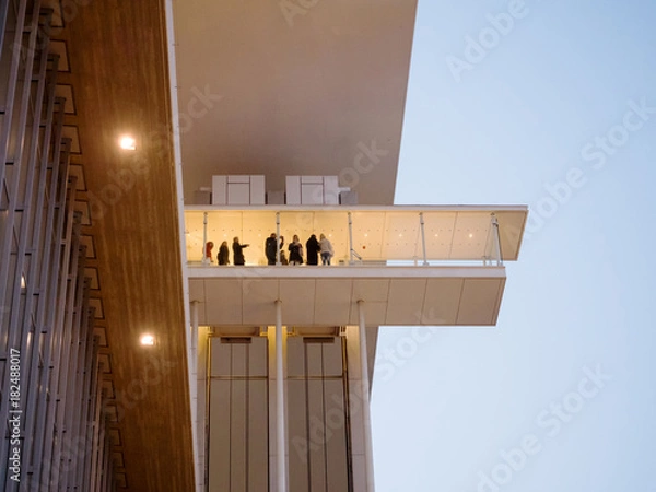 Obraz People at the foundation of Stavros Niarchos in Athens