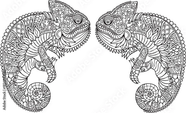 Obraz Chameleon Symmetrical design