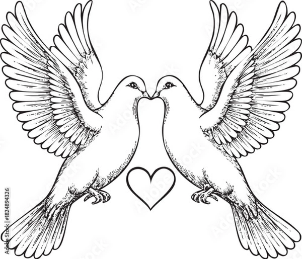 Obraz Dove symmetric design