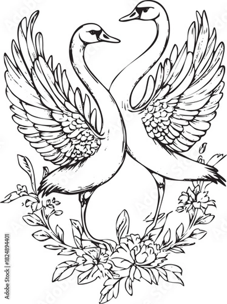 Obraz Ducks symmetric design