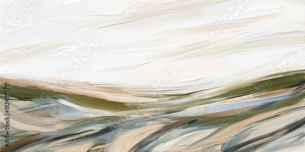 Fototapeta Contemporary abstract painting with bold lines and geometric shapes, perfect for adding a modern touch to spaces that need a stylish and artistic focal point