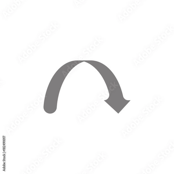 Fototapeta curved arrow icon. Web element. Premium quality graphic design. Signs symbols collection, simple icon for websites, web design, mobile app, info graphics