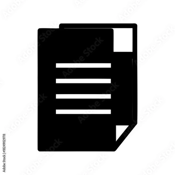 Fototapeta Stacked document icon representing files and paperwork data Vector, illustration