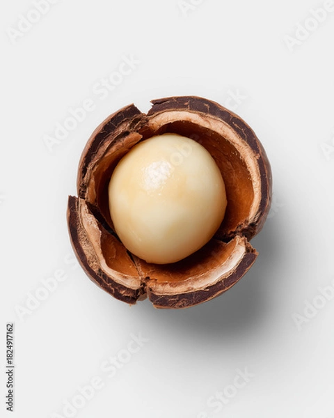 Obraz Macadamia nut isolated on white background