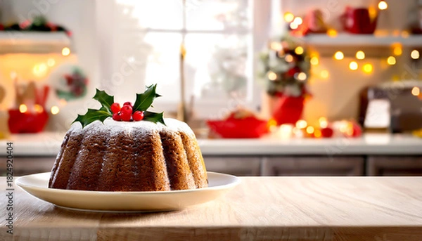 Obraz Christmas Pudding Cake 