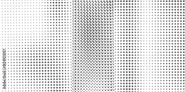 Fototapeta Dots gray white wave light technology texture background.
