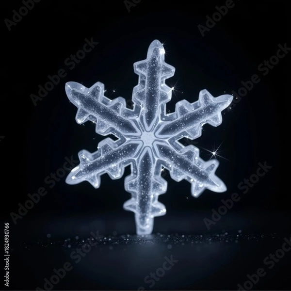 Obraz snowflake on black