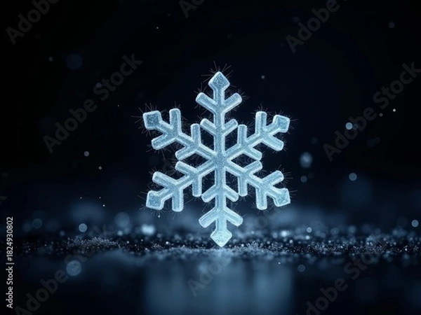 Obraz snowflake on a blue background