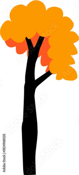 Obraz cute cartoon trees suitable for environment background object