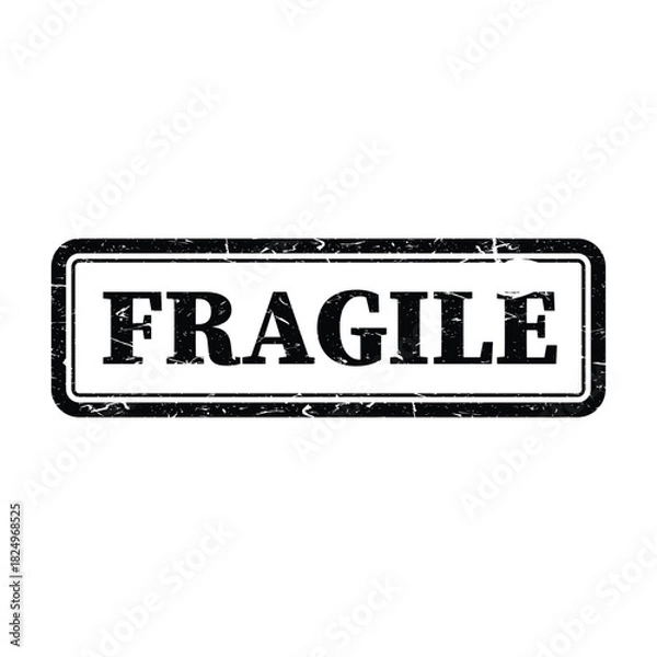 Obraz Grunge fragile rubber stamp design template vector