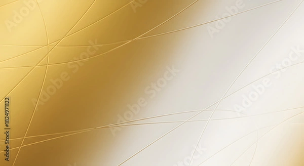 Fototapeta Elegant golden and silver gradient background with subtle abstract lines creating a luxurious and modern aesthetic, ideal for sophisticated design projects and digital use