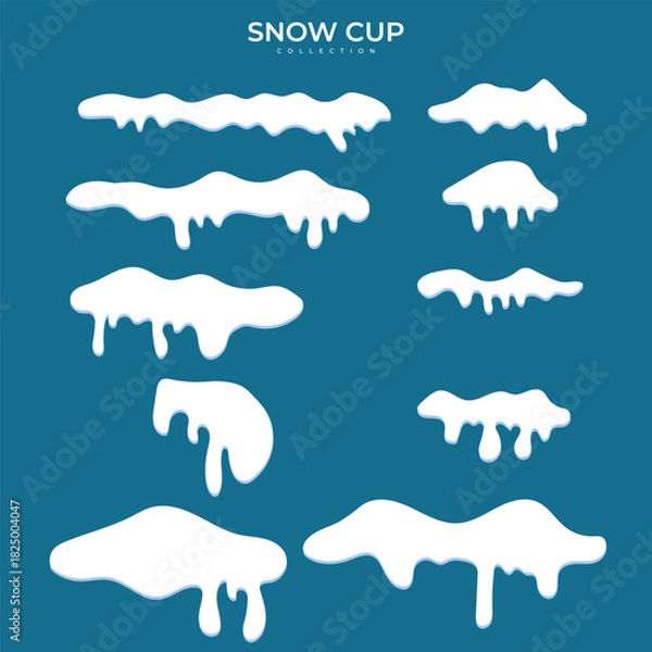 Fototapeta snow cup winter collection