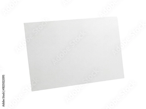 Obraz Blank white paper sheet isolated PNG on transparent background, clean stationery for mockup and design use