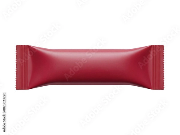 Obraz Red candy bar isolated PNG, blank wrapper mockup for branding and product presentation on transparent background