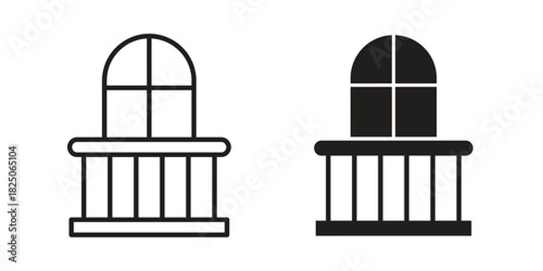 Obraz Balcony icons. High-quality vector designs