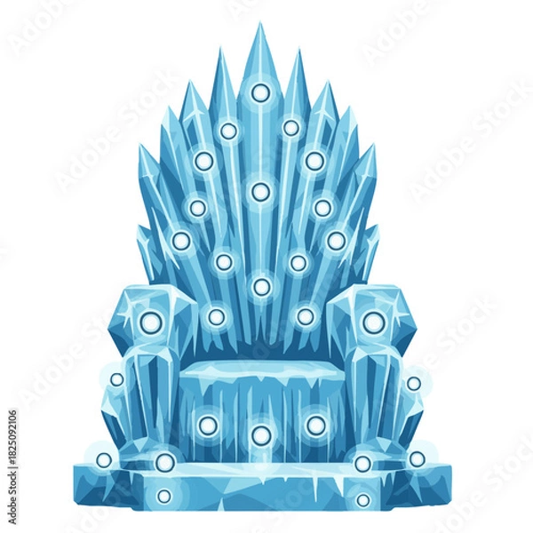 Fototapeta Ice throne with lights designed for Harbin Ice Festival  