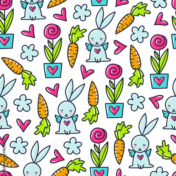 Fototapeta vector doodles pattern