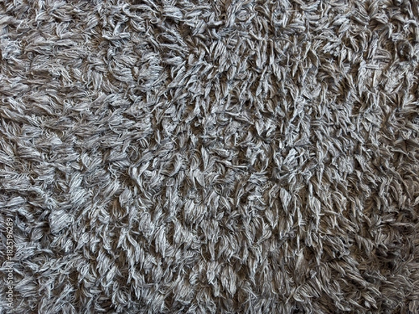 Obraz gray carpet background, gray fabric texture background, closeup
