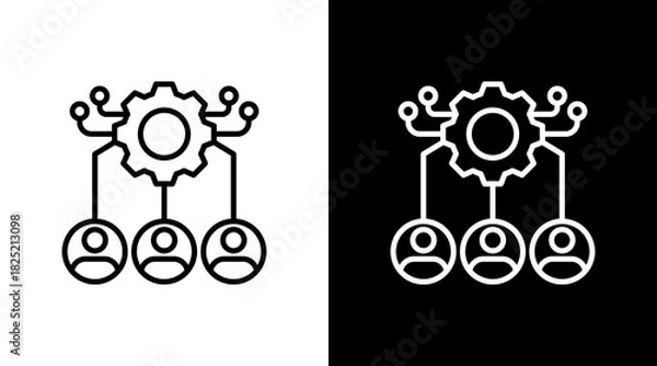 Obraz Resource Allocation With Icon Set Design