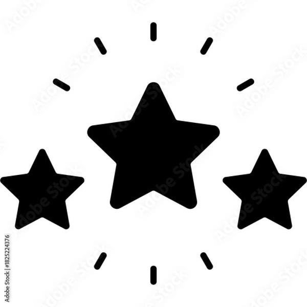 Obraz Glyph Solid Quality Star Icon