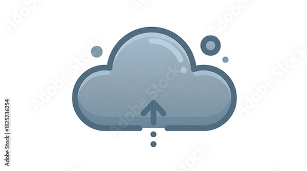 Fototapeta Cloud Computing Uploading Data Illustration.