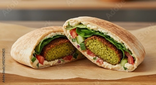 Obraz Falafel wrap close up