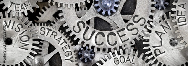 Obraz Koncepcja metalowych kół