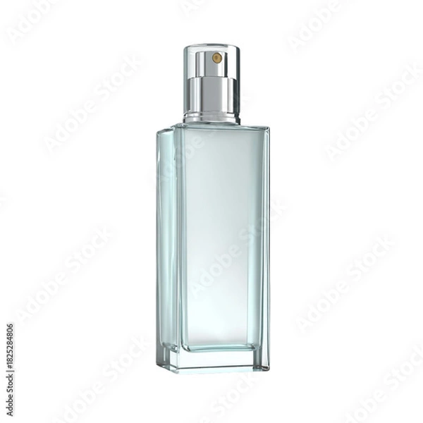 Fototapeta Frosted 3D Perfume Bottle – Minimalist Fragrance Product Isolated
